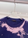 Louis Vuitton New High Street Gradient Tie Dye Logo Printed T-shirt Unisex Casual Versatile Short Sleeve