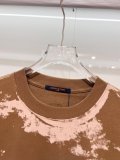Louis Vuitton New High Street Gradient Tie Dye Logo Printed T-shirt Unisex Casual Versatile Short Sleeve