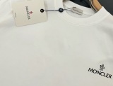 Moncler Classic Simple Logo Printed T-shirt Unisex Casual Loose Short Sleeve