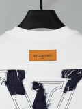 Louis Vuitton Fashion Patch Embroidered Logo T-shirt Unisex Casual Loose Short Sleeve
