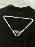 Prada New Classic 3D Logo T-shirt Unisex Casual Loose Short Sleeve