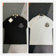 Moncler Classic Simple Logo Printed T-shirt Unisex Casual Loose Short Sleeve