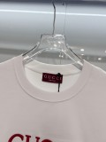 Gucci New Classic Embroidered Logo T-shirt Unisex Casual Loose Short Sleeve