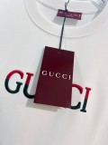 Gucci New Classic Embroidered Logo T-shirt Unisex Casual Loose Short Sleeve