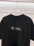 Louis Vuitton New Classic Embroidered Logo T-shirt Unisex Casual Loose Short Sleeve