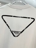 Prada New Classic 3D Logo T-shirt Unisex Casual Loose Short Sleeve
