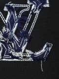 Louis Vuitton Fashion Patch Embroidered Logo T-shirt Unisex Casual Loose Short Sleeve