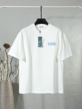Dior Fashion Logo Printed T-shirt Unisex Casual Loose Short Sleeve