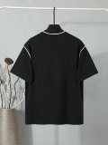 Prada Classic Embroidered Logo T-shirt Unisex Casual Loose Short Sleeve