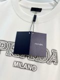 Prada New Classic 3D Logo T-shirt Unisex Casual Loose Short Sleeve
