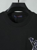 Louis Vuitton Fashion Patch Embroidered Logo T-shirt Unisex Casual Loose Short Sleeve