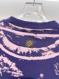 Louis Vuitton New High Street Gradient Tie Dye Logo Printed T-shirt Unisex Casual Versatile Short Sleeve
