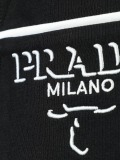 Prada Classic Embroidered Logo T-shirt Unisex Casual Loose Short Sleeve