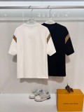 Burberry Classic Embroidered Logo Plaid Splicing T-shirt Unisex Casual Loose Short Sleeve