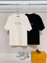 Louis Vuitton New Classic Embroidered Logo T-shirt Unisex Casual Loose Short Sleeve