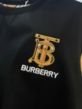 Burberry Classic Embroidered Logo Plaid Splicing T-shirt Unisex Casual Loose Short Sleeve