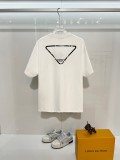 Prada New Classic 3D Logo T-shirt Unisex Casual Loose Short Sleeve