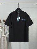 Dior Fashion Logo Printed T-shirt Unisex Casual Loose Short Sleeve