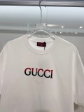 Gucci New Classic Embroidered Logo T-shirt Unisex Casual Loose Short Sleeve