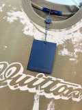 Louis Vuitton New High Street Gradient Tie Dye Logo Printed T-shirt Unisex Casual Versatile Short Sleeve