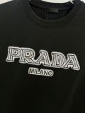 Prada New Classic 3D Logo T-shirt Unisex Casual Loose Short Sleeve
