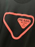 Prada New Classic Foam Logo T-shirt Unisex Casual Loose Short Sleeve