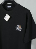 Loewe Classic Embroidered Logo Cat Eye T-shirt Unisex Casual Loose Short Sleeve
