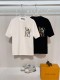 Louis Vuitton New Crown Ribbon Shield Embroidered Letter Logo T-shirt Unisex Casual Loose Short Sleeve