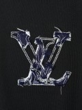 Louis Vuitton Fashion Patch Embroidered Logo T-shirt Unisex Casual Loose Short Sleeve