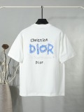Dior Fashion Logo Printed T-shirt Unisex Casual Loose Short Sleeve