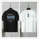 Dior Fashion Logo Printed T-shirt Unisex Casual Loose Short Sleeve