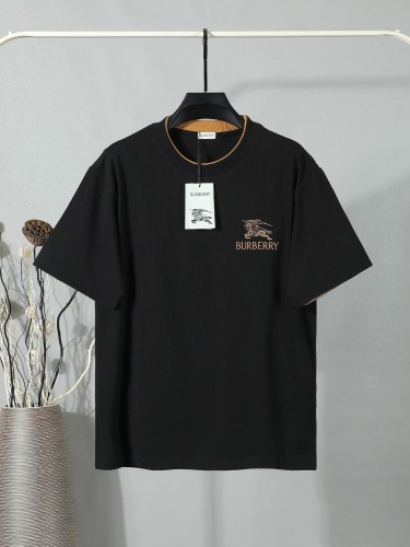Burberry Classic Embroidered War Horse T-shirt Unisex Casual Loose Short Sleeve