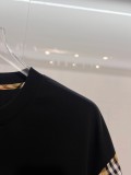 Burberry Classic Embroidered Logo Plaid Splicing T-shirt Unisex Casual Loose Short Sleeve