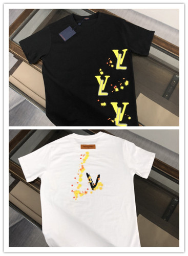 Louis Vuitton Fashion Personalized Logo Printed Short Sleeve Unisex Casual Loose T-shirt