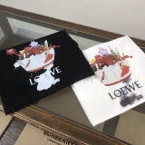 Loewe New Fashion Printed T-shirt Couple Casual Loose Short Sleeve