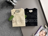 Gucci Classic Full Plush Printed Splicing Embroidered T-shirt Unisex Casual Oversize Short Sleeve