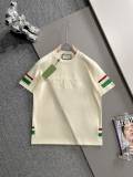 Gucci Classic Embroidered Logo Splicing T-shirt Unisex Casual Loose Short Sleeve