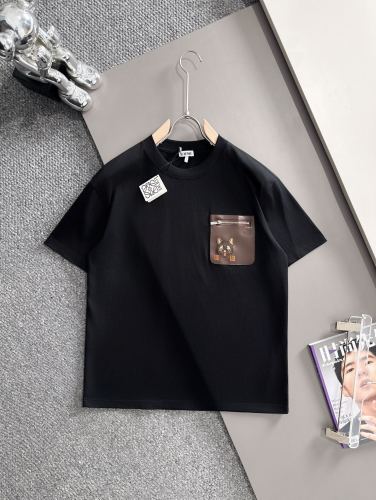 Loewe New Fashion Embroidery Cat Pocket Logo T-shirt Couple Casual Oversize Short Sleeve