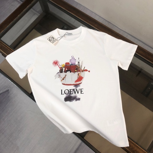 Loewe New Fashion Printed T-shirt Couple Casual Loose Short Sleeve