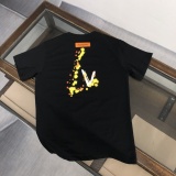 Louis Vuitton Fashion Personalized Logo Printed Short Sleeve Unisex Casual Loose T-shirt