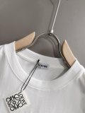 Loewe New Fashion Embroidery Cat Pocket Logo T-shirt Couple Casual Oversize Short Sleeve