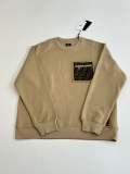 Fendi Fashion FF Jacquard Zipper Pocket Sweatshirt Unisex Versatile Casual Round Neck Sweatshirt