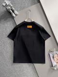 Louis Vuitton Fashion Foam Logo Printed Half Zipper T-shirt Unisex Casual Loose Short Sleeve