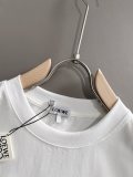 Loewe New Fashion Embroidered Logo Grid Splicing T-shirt Couple Casual Oversize Short Sleeve