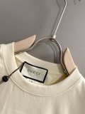 Gucci Fashion Patch Embroidered Logo T-shirt Unisex Casual Loose Short Sleeve