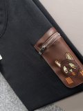 Loewe New Fashion Embroidery Cat Pocket Logo T-shirt Couple Casual Oversize Short Sleeve