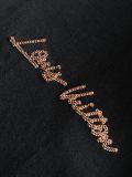 Louis Vuitton Fashion Leather Embroidered Logo T-shirt Unisex Casual Loose Short Sleeve