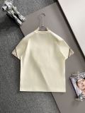 Gucci Fashion Ribbon Splicing Embroidered Logo T-shirt Unisex Casual Loose Short Sleeve