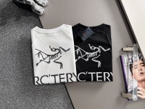 ARC'TERYX Fashion Embroidery Logo Splicing Mesh T-shirt Unisex Casual Loose Short Sleeve