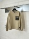 Fendi Fashion FF Jacquard Zipper Pocket Sweatshirt Unisex Versatile Casual Round Neck Sweatshirt